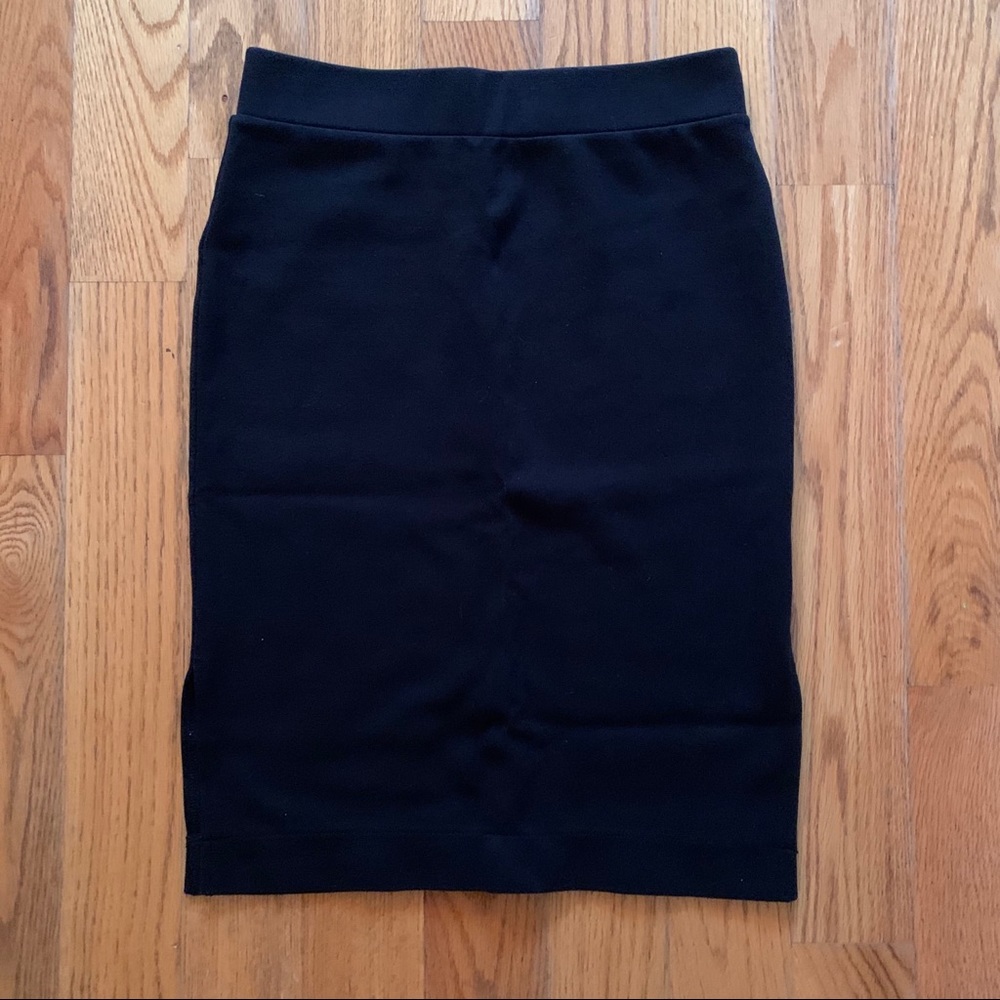 Madewell Cotton Pencil Skirt Black Sz S